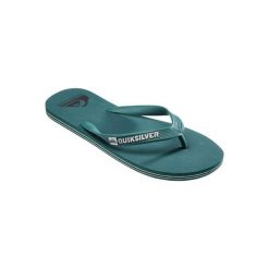 Japonki MOLOKAI WAVE męskie. Niebieskie klapki męskie marki Quiksilver, m, bez wzorów, z gumy, sportowe, bez kołnierzyka, bez rękawów. W wyprzedaży za 39,99 zł.