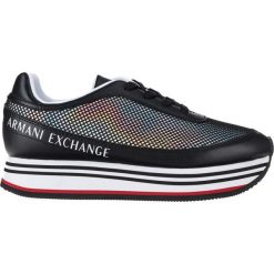 Armani Exchange Tenisówki Czarny. Czarne trampki i tenisówki damskie Armani Exchange, bez wzorów, z materiału, bez zapięcia. Za 783,95 zł.