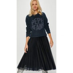 Pepe Jeans - Bluza Cameron. Czarne bluzy rozpinane damskie Pepe Jeans, l, z aplikacjami, z bawełny, bez kaptura. W wyprzedaży za 219,90 zł.