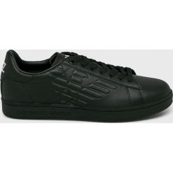 EA7 Emporio Armani - Buty. Niebieskie buty sportowe męskie EA7 Emporio Armani, ze skóry, na sznurówki. Za 679,90 zł.