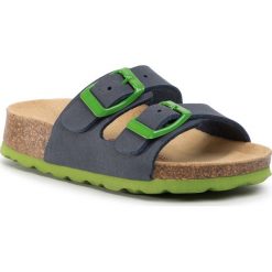 Klapki SUPERFIT - 8-00111-82 M Ocean Kombi. Niebieskie sandały chłopięce Superfit, ze skóry ekologicznej, bez zapięcia. W wyprzedaży za 89,00 zł.
