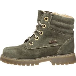 Skórzane botki w kolorze khaki. Brązowe buciki niemowlęce Richter, ze skóry, na sznurówki. W wyprzedaży za 145,95 zł.