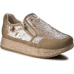 Espadryle GIOSEPPO - Paltrow 38346-97 Cooper. Żółte espadryle damskie Gioseppo, z aplikacjami, ze skóry ekologicznej, bez obcasa, na koturnie. W wyprzedaży za 159,00 zł.