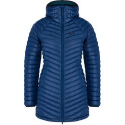 Kurtka puchowa Jack Wolfskin Atmosphere Coat 1204691-1038. Niebieskie kurtki damskie Jack Wolfskin, s, bez wzorów, z puchu, bez kaptura. W wyprzedaży za 619,00 zł.