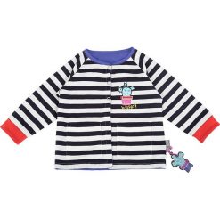 Dwustronna bluza w kolorze niebiesko-białym. Niebieskie bluzy niemowlęce SIGIKID, w paski, z bawełny, bez rękawów, bez kaptura. W wyprzedaży za 95,95 zł.