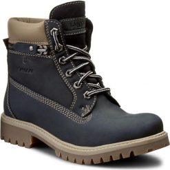 Trapery LASOCKI - WI20-ASPEN-05 Granatowy. Niebieskie buty zimowe damskie Lasocki, z nubiku. W wyprzedaży za 99,99 zł.