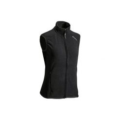 Kamizelka turystyczna polarowa MH120 damska. Czarne kamizelki damskie QUECHUA, xl, bez wzorów, z poliesteru, bez kaptura. Za 39,99 zł.