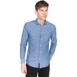 SELECTED Koszula Niebieski. Niebieskie koszule męskie Selected, m, bez wzorów, z elastanu, bez kołnierzyka, z długim rękawem. Za 223,95 zł.