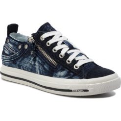 Tenisówki DIESEL - Expo-Zip Low W Y01829 P2794 T6067 Indigo. Niebieskie półbuty damskie Diesel, bez wzorów, ze skóry, bez zapięcia. W wyprzedaży za 419,00 zł.