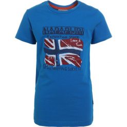 Napapijri SOLEX Tshirt z nadrukiem tourquoise. Niebieskie t-shirty męskie Napapijri, z nadrukiem, z bawełny. Za 129,00 zł.