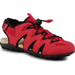 Sandały GEOX - D Sand. Strel B D0225B 0EK15 C7000 Red. Czerwone klapki damskie Geox, bez wzorów, ze skóry ekologicznej, bez obcasa. Za 309,00 zł.