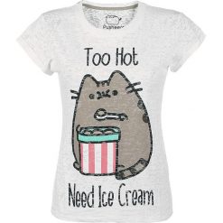 Bluzki asymetryczne: Pusheen Too Hot Koszulka damska biały