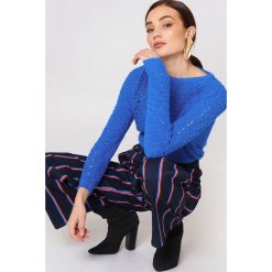 MANGO Sweter ażurowy - Blue. Niebieskie bez kategorii marki Mango, z dzianiny. W wyprzedaży za 43,58 zł.