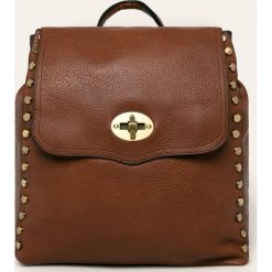 Answear - Plecak. Pomarańczowe plecaki damskie ANSWEAR, bez wzorów, ze skóry ekologicznej, eleganckie. W wyprzedaży za 49,90 zł.