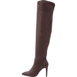 Dorothy Perkins KIMBERLY Kozaki na obcasie grey. Szare buty zimowe damskie Dorothy Perkins, z materiału, na obcasie. W wyprzedaży za 149,50 zł.