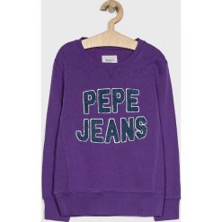 Pepe Jeans - Bluza 128-178/180 cm. Fioletowe bluzy chłopięce Pepe Jeans, z aplikacjami, z bawełny, bez rękawów, bez kaptura. W wyprzedaży za 169,90 zł.