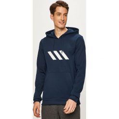 Adidas Performance - Bluza. Niebieskie bluzy męskie adidas Performance, s, z nadrukiem, z elastanu, z kapturem, bez rękawów, z kapturem. W wyprzedaży za 199,90 zł.