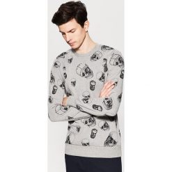 Bluza z nadrukiem all over - Szary. Szare bluzy męskie rozpinane House, l, z nadrukiem. W wyprzedaży za 39,99 zł.