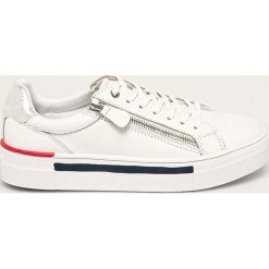 Tamaris - Buty skórzane. Białe buty sportowe damskie Tamaris, bez wzorów, ze skóry ekologicznej, sportowe. Za 279,90 zł.