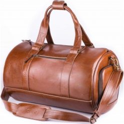 SKÓRZANA MĘSKA TORBA WEEKENDOWA SOLIER MORGAN BRĄZOWA. Pomarańczowe torby męskie skórzane Solier, w paski, ze skóry, eleganckie. Za 669,00 zł.