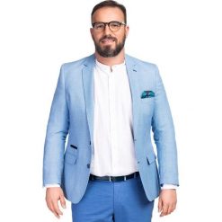 Marynarka ZACARIA MAN00004. Niebieskie marynarki męskie Giacomo Conti, m, bez wzorów, z materiału, eleganckie. Za 299,00 zł.