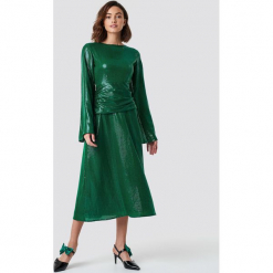 NA-KD Party Sukienka midi z cekinami - Green. Zielone sukienki na komunię marki NA-KD Party, na imprezę, z okrągłym kołnierzem, midi. Za 242,95 zł.
