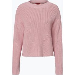 HUGO - Sweter damski – Sidina, różowy. Różowe swetry damskie HUGO, xl, w paski, bez rękawów, bez kaptura. Za 329,95 zł.