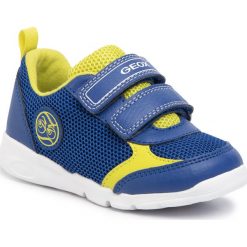 Sneakersy GEOX - B Runner B. A B02H8A 0FE14 C4344 S Royal/Lime. Niebieskie trampki chłopięce Geox, bez wzorów, ze skóry ekologicznej, na rzepy. W wyprzedaży za 159,00 zł.