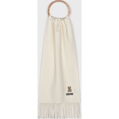 Moschino - Szal. Czarne szaliki damskie MOSCHINO, bez wzorów, z wełny. Za 399,90 zł.