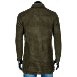 SWETER MĘSKI ROZPINANY E119 - KHAKI. Brązowe kardigany damskie marki Inny, s. Za 29,00 zł.