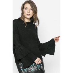 Only - Sweter Flower. Szare swetry klasyczne damskie ONLY, l, z dzianiny, z okrągłym kołnierzem. W wyprzedaży za 59,90 zł.