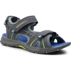 Sandały MERRELL - Panther Sandal MY53337 Grey/Blue. Szare sandały chłopięce Merrell, ze skóry. W wyprzedaży za 139,00 zł.