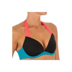 Góra kostiumu kąpielowego ELENA COLORBLOCK damska. Brązowe topy sportowe damskie marki OLAIAN, bez wzorów, z elastanu, bez rękawów. Za 79,99 zł.