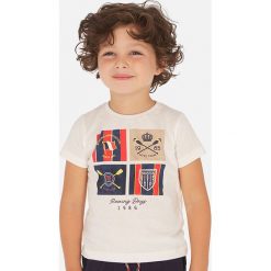 Mayoral - T-shirt dziecięcy 92-134 cm. Niebieskie t-shirty chłopięce Mayoral, z nadrukiem, z bawełny, bez rękawów. Za 59,90 zł.