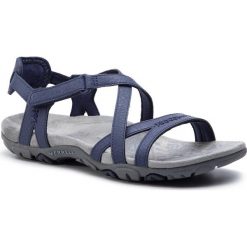 Sandały MERRELL - Sandspur Rose Ltr J346115C Cwn Blue/Aleutian. Niebieskie klapki damskie Merrell, bez wzorów, ze skóry, sportowe, bez obcasa, bez zapięcia, outdoorowe. Za 279,00 zł.