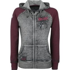 Bluzy damskie: AC/DC EMP Signature Collection Bluza z kapturem rozpinana damska szary/czerwony