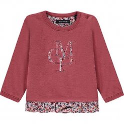 Bluza w kolorze jasnoróżowym. Czerwone bluzy niemowlęce Marc O'Polo Junior, z aplikacjami, z bawełny. W wyprzedaży za 62,95 zł.