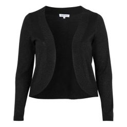 Zhenzi Eleganckie bolerko Alya czarny female czarny 46/48 (M). Czarne swetry damskie Zhenzi, s, bez wzorów, z dzianiny, bez rękawów. Za 189,00 zł.