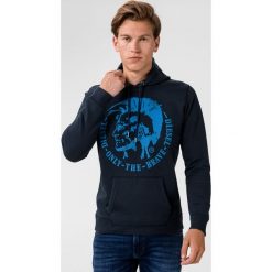 Diesel S-Agnes Bluza Czarny Niebieski. Niebieskie bluzy męskie Diesel, s, z nadrukiem, z bawełny, bez kołnierzyka, bez rękawów, bez kaptura. Za 473,95 zł.