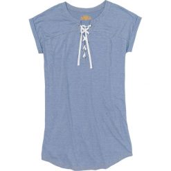 Koszula nocna oversize bonprix niebieski dżins melanż. Niebieskie koszule nocne damskie bonprix, bez wzorów, z krótkim rękawem, krótkie. Za 49,99 zł.
