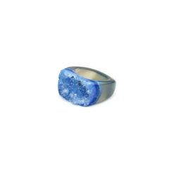 InspiRING High Blue rozmiar 14. Niebieskie pierścionki damskie marki Brazi druse jewelry, z agatem. Za 270,00 zł.