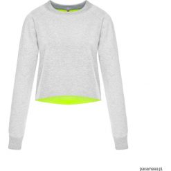 Bluzy damskie: Bluza krótka szara
