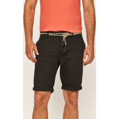 Tom Tailor Denim - Szorty. Czarne spodenki i szorty męskie TOM TAILOR DENIM, s, bez wzorów, z bawełny, casualowe. W wyprzedaży za 149,90 zł.
