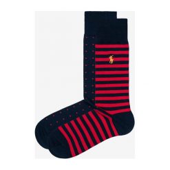 Polo Ralph Lauren 2-pack Skarpetki Niebieski Czerwony. Czerwone skarpetki męskie Polo Ralph Lauren, bez wzorów, z elastanu. Za 125,95 zł.