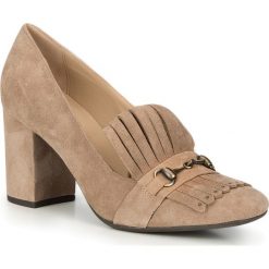 Buty damskie. Brązowe czółenka damskie Wittchen, bez wzorów, ze skóry, bez obcasa, na obcasie. W wyprzedaży za 399,90 zł.