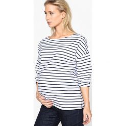 Bluza ciążowa. Szare bluzy damskie marki La Redoute Collections, l, w paski, z bawełny. Za 102,86 zł.
