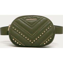 Trussardi Jeans - Nerka. Czarne nerki damskie Trussardi Jeans, w paski, z poliesteru, z aplikacjami. Za 469,90 zł.