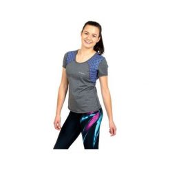 Bluzka fitness SPOKEY Rain krótki rękaw L. Szare bluzki sportowe damskie Spokey, l, bez wzorów, bez kołnierzyka, z krótkim rękawem, krótkie, bez kaptura, na fitness i siłownię. Za 72,99 zł.