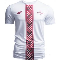 Koszulka funkcyjna męska Łotwa Pyeongchang 2018 TSMF800 - biały. Białe t-shirty męskie marki 4f, m, z napisami, z poliesteru. W wyprzedaży za 79,99 zł.
