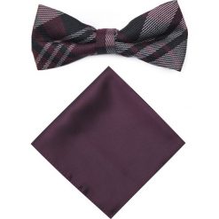 Mucha z poszetką MUA0007507. Czerwone muszki męskie Giacomo Conti, bez wzorów, z jedwabiu, eleganckie. Za 99,00 zł.